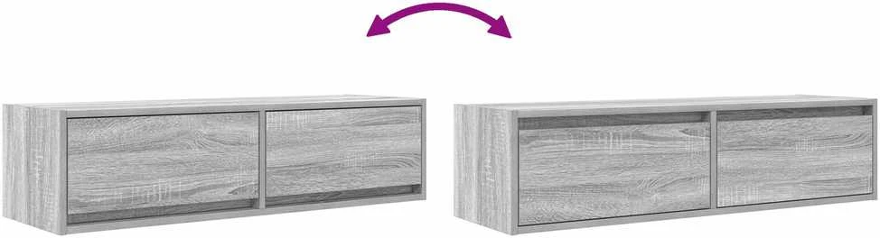 TV staliukas Televizoriaus spintelė 100 x 31 x 25,5 cm Pilka sonoma ąžuolo