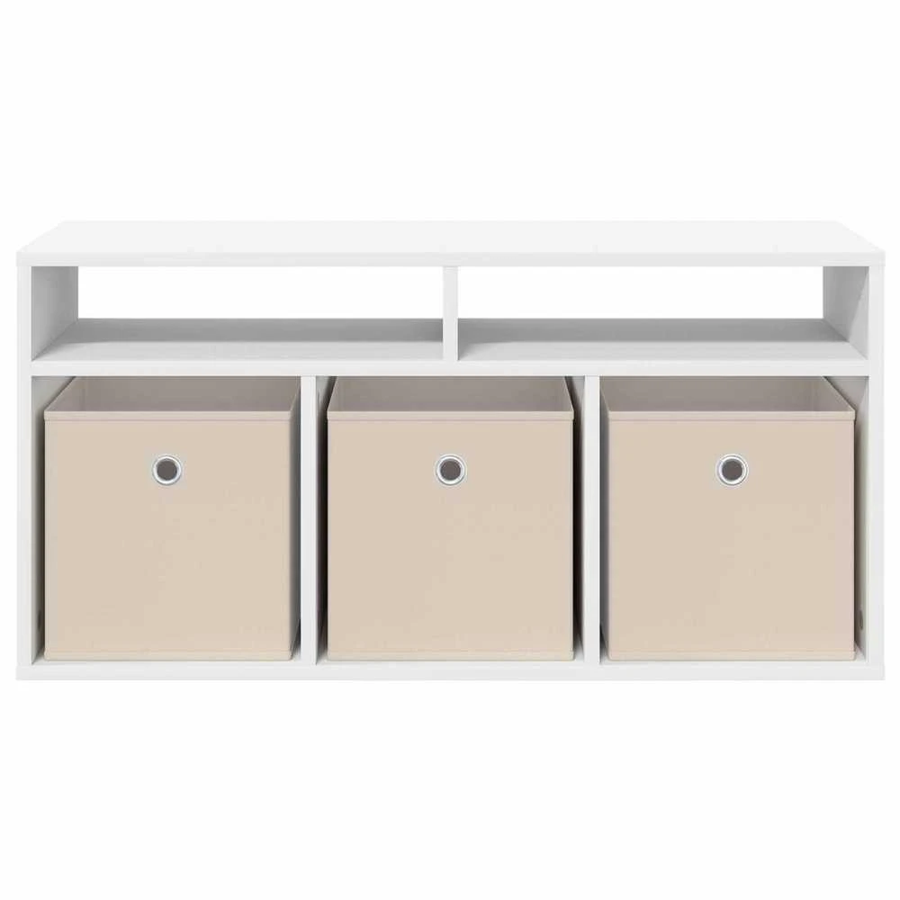 TV staliukas Žemas stalas su stalčių Balta 87 x 27,5 x 43 cm