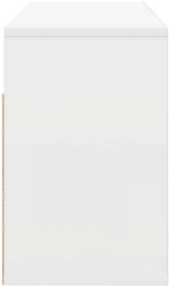 TV staliukas Žemas stalas su stalčių Balta 87 x 27,5 x 43 cm