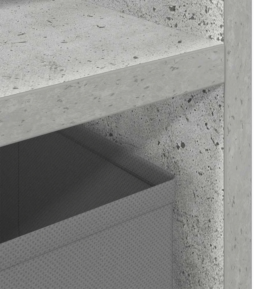 TV staliukas Žemas stalas su stalčių Betono pilka 87 x 27,5 x 43 cm