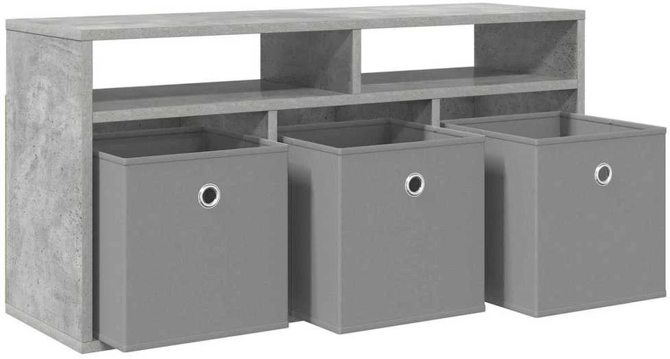 TV staliukas Žemas stalas su stalčių Betono pilka 87 x 27,5 x 43 cm
