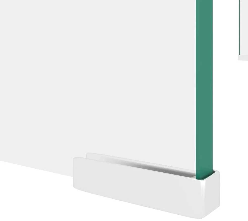 TV stovas/monitoriaus pakyla, skaidrus stiklas, 80x30x13 cm