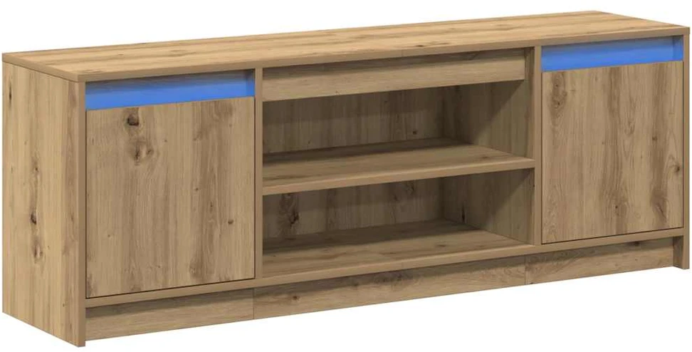 TV staliukas TV vienetai 139,5 x 34 x 50 cm Ruda Apdirbta mediena