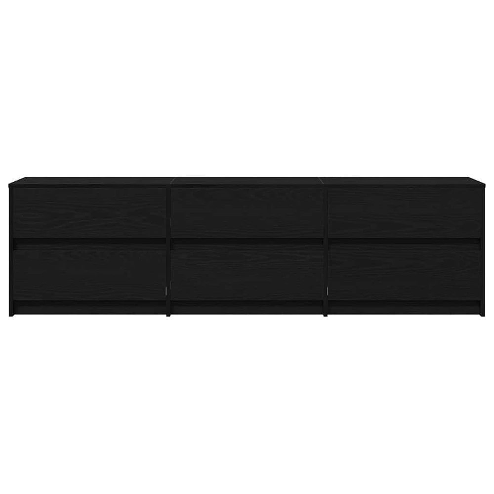 TV staliukas TV vienetai 180 x 34 x 50 cm Juodas ąžuolas Apdirbta mediena