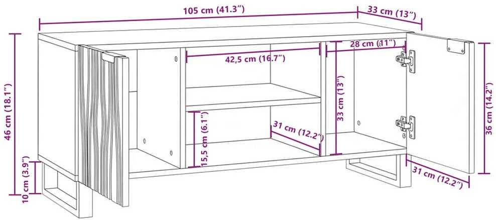 TV staliukas TV vienetai 105 x 33 x 46 cm graikinis riešutmedis
