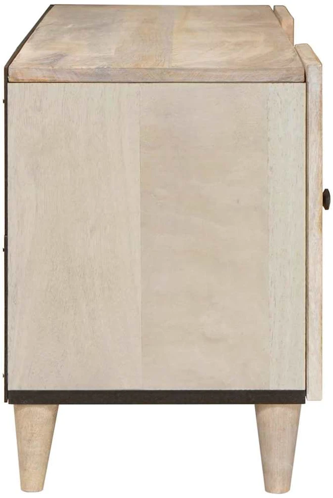 TV vienetai su lentyna Balta 105 x 33 x 46 cm Apdirbta mediena