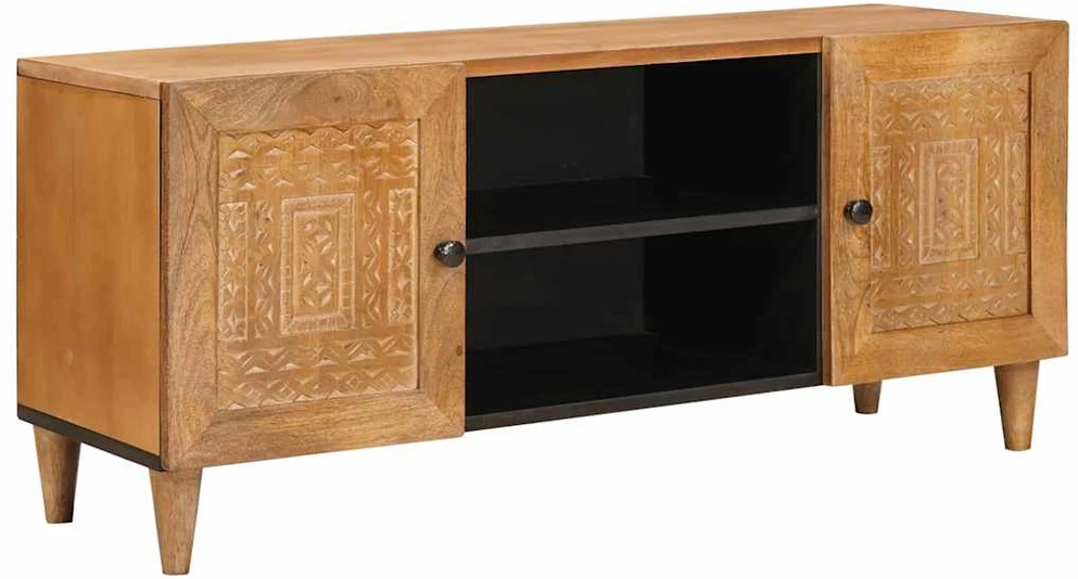 TV vienetai Šviesiai rudas 105 x 33 x 46 cm Kietas mango medis