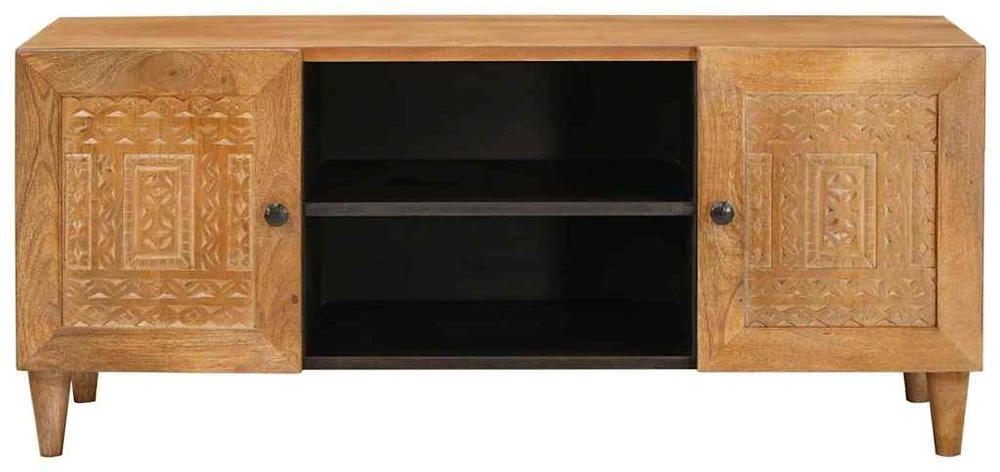 TV vienetai Šviesiai rudas 105 x 33 x 46 cm Kietas mango medis