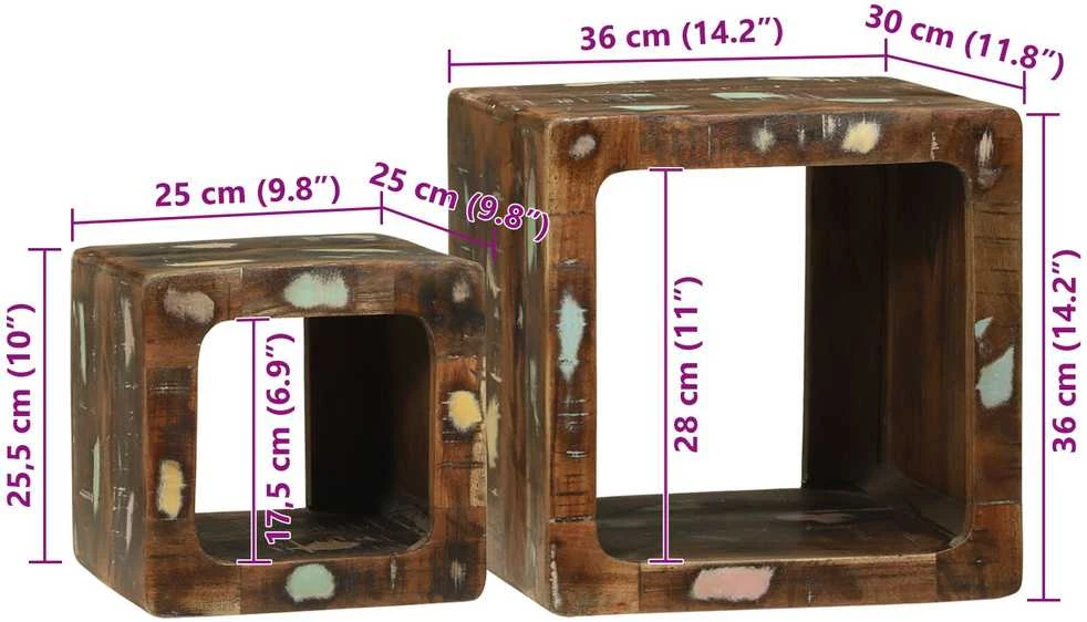 TV vienetai 2 vnt. Įvairiaspalvis 36 x 30 x 36 cm