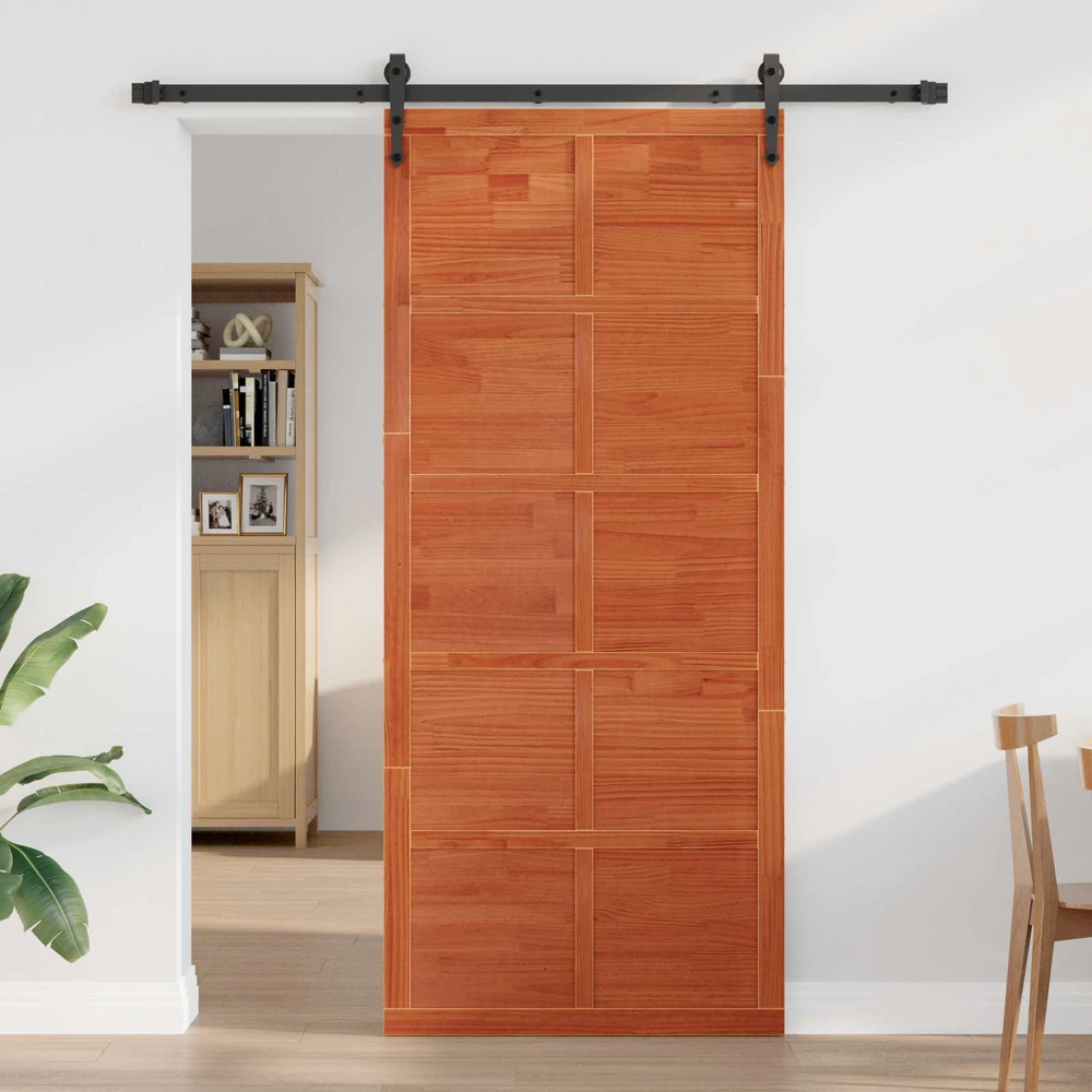 Tvarto durys 100 x 2,5 x 208 cm Pušies medienos masyvas