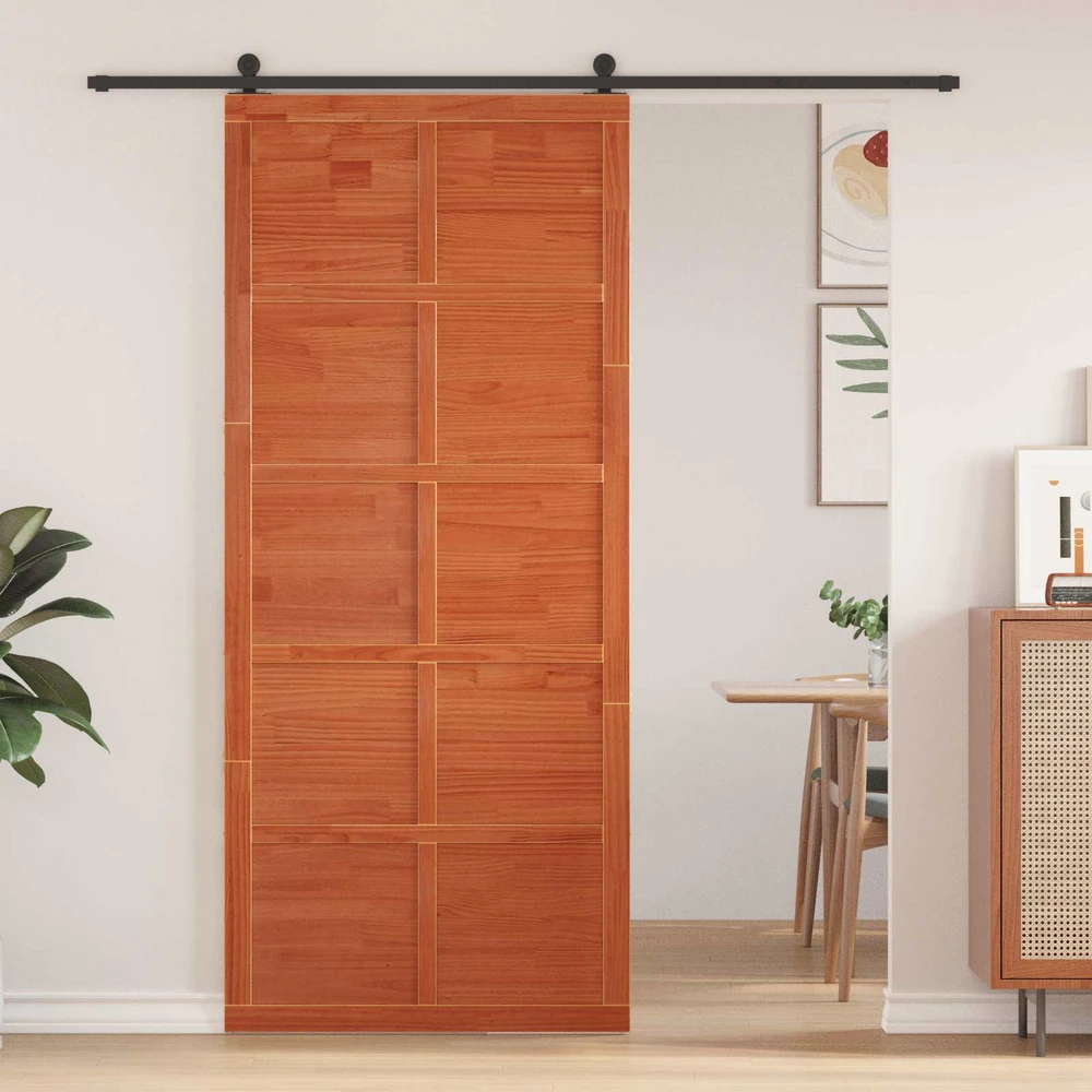 Tvarto durys 100 x 2,5 x 208 cm Pušies medienos masyvas