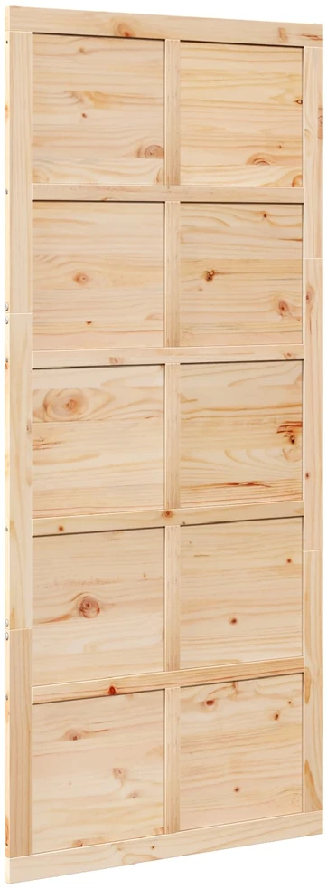 Tvarto durys 80 x 2,5 x 208 cm Pušies medienos masyvas Natūrali