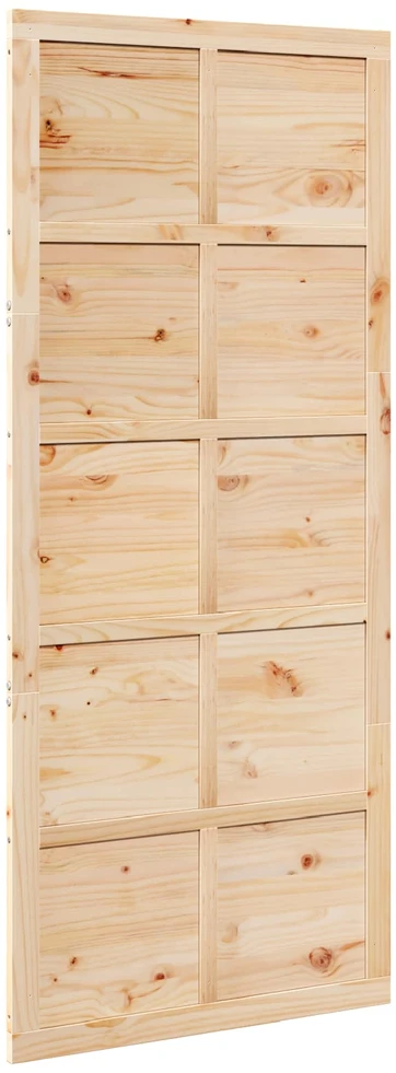 Tvarto durys 80 x 2,5 x 208 cm Pušies medienos masyvas Natūrali