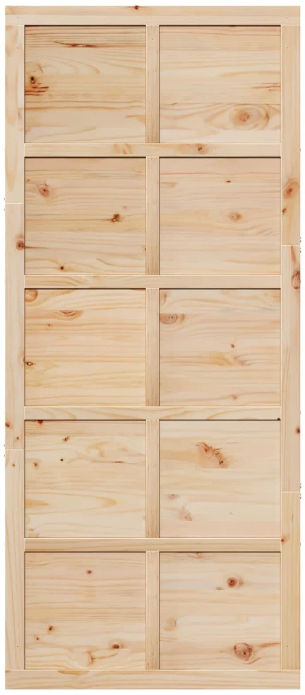 Tvarto durys 80 x 2,5 x 208 cm Pušies medienos masyvas Natūrali