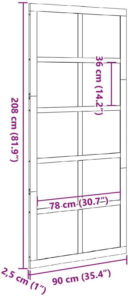 Tvarto durys 90 x 2,5 x 208 cm Pušies medienos masyvas