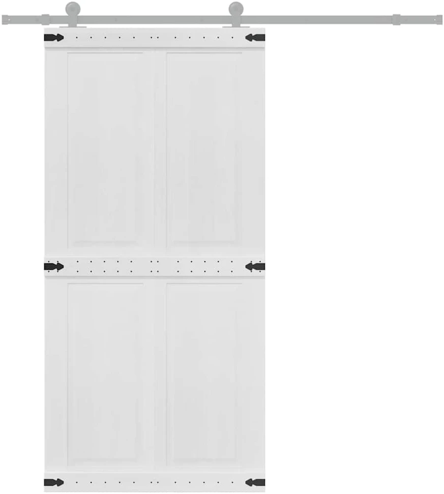 Tvarto durys CORONA 100 x 210 cm Pušies medienos masyvas Balta