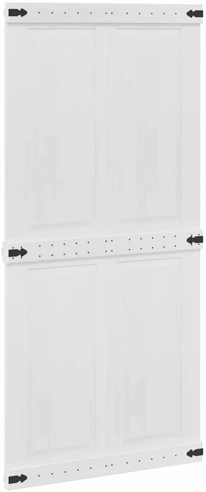 Tvarto durys CORONA 100 x 210 cm Pušies medienos masyvas Balta