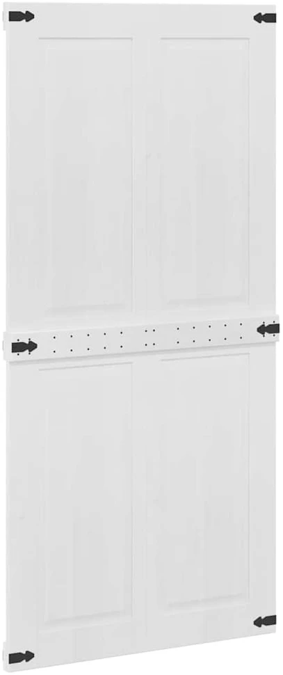 Tvarto durys CORONA 100 x 210 cm Pušies medienos masyvas Balta