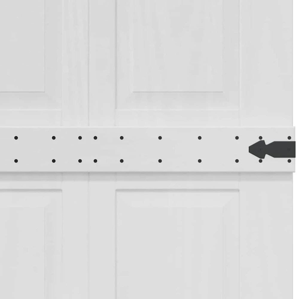 Tvarto durys CORONA 70 x 210 cm Pušies medienos masyvas Balta