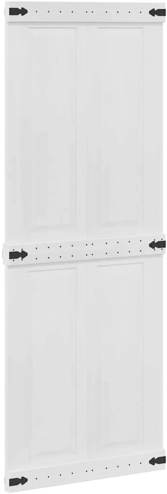 Tvarto durys CORONA 80 x 210 cm Pušies medienos masyvas Balta