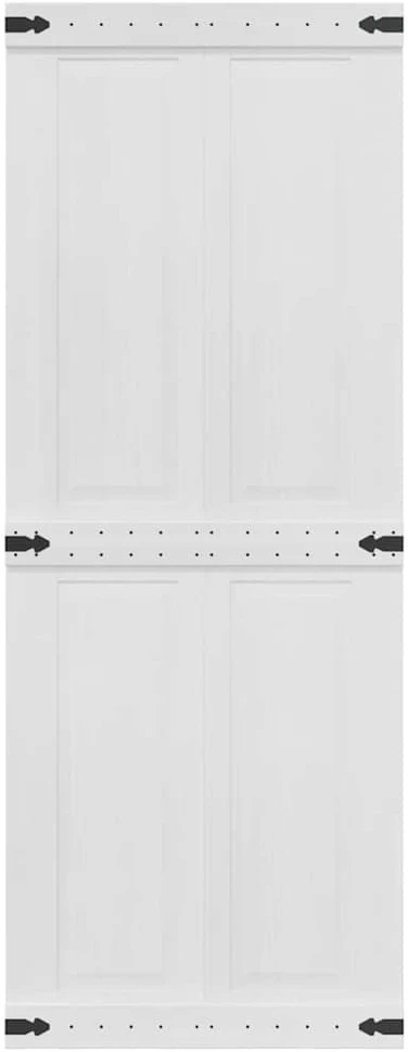 Tvarto durys CORONA 80 x 210 cm Pušies medienos masyvas Balta