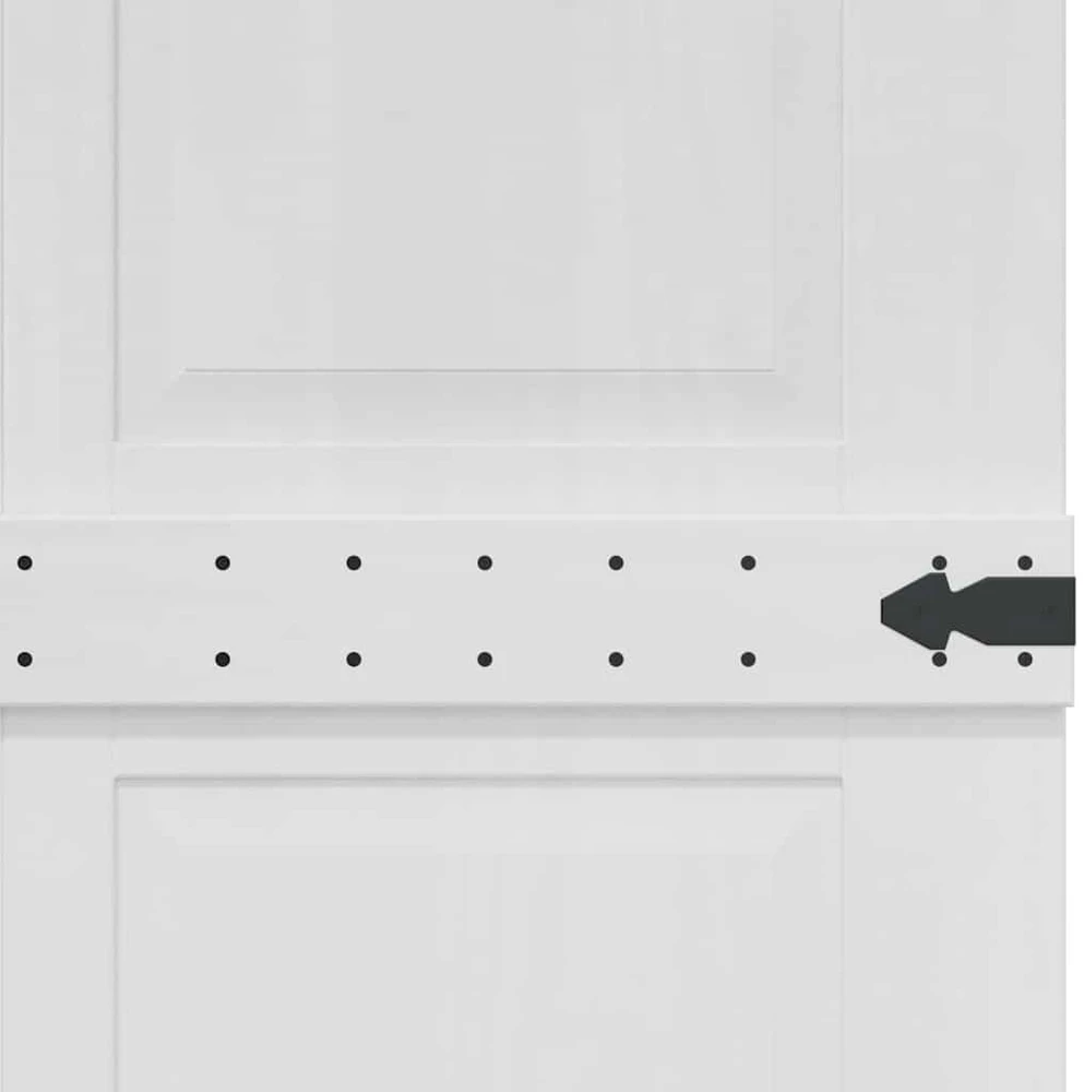 Tvarto durys CORONA 80 x 210 cm Pušies medienos masyvas Balta