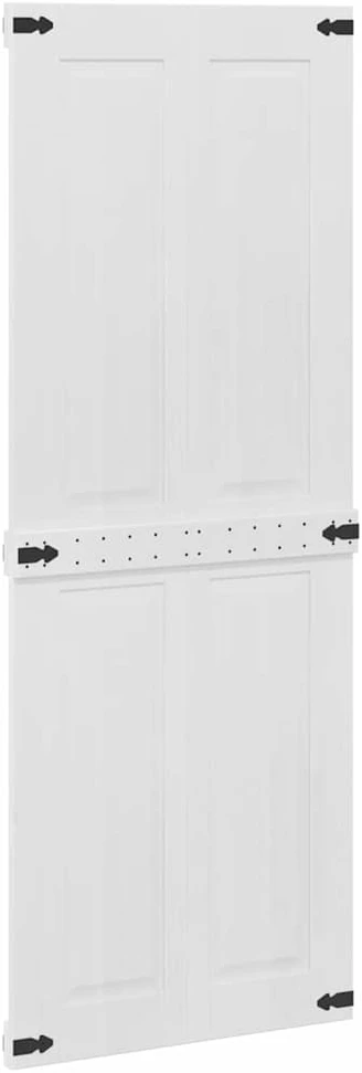 Tvarto durys CORONA 80 x 210 cm Pušies medienos masyvas Balta