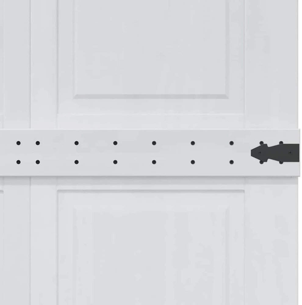 Tvarto durys CORONA 90 x 210 cm Pušies medienos masyvas Balta