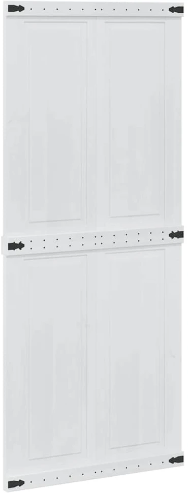 Tvarto durys CORONA 90 x 210 cm Pušies medienos masyvas Balta