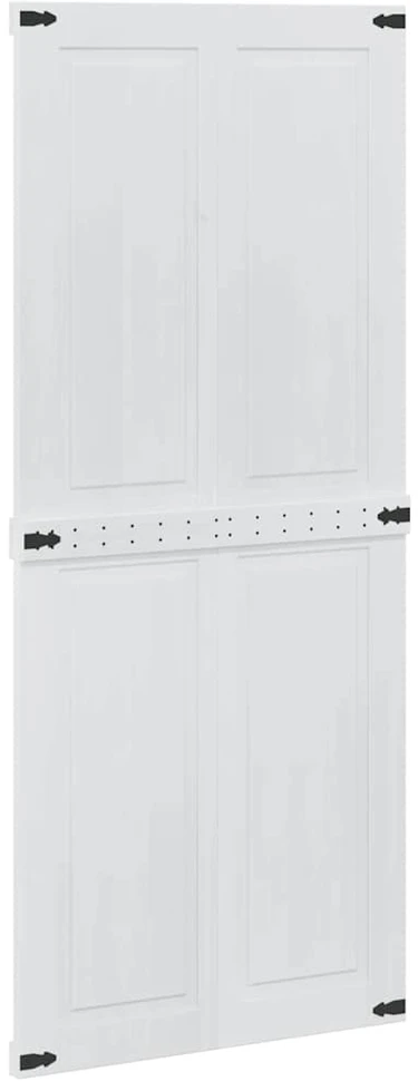 Tvarto durys CORONA 90 x 210 cm Pušies medienos masyvas Balta
