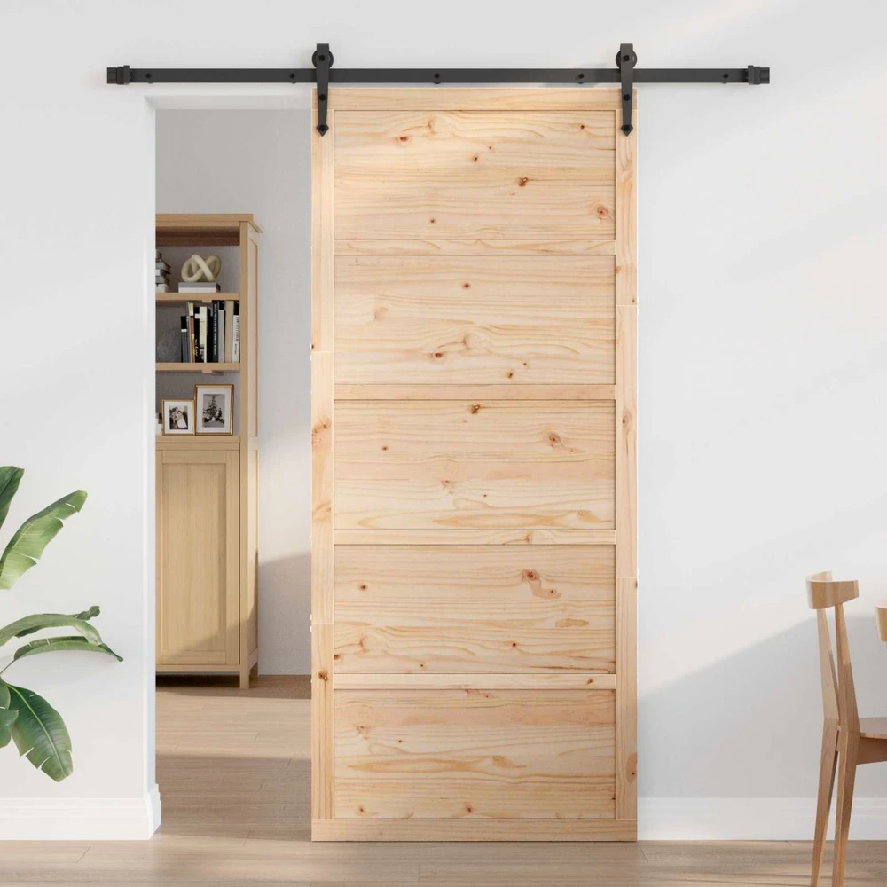Tvarto durys 100 x 2,5 x 208 cm Pušies medienos masyvas