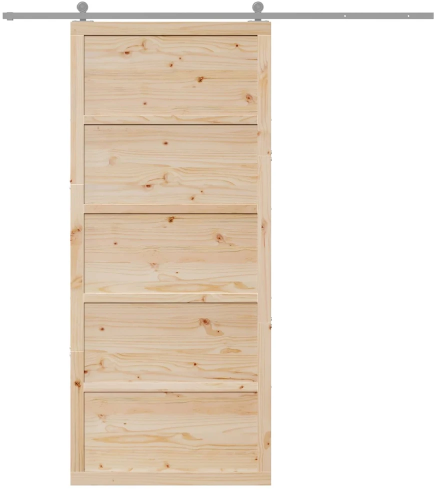 Tvarto durys 100 x 2,5 x 208 cm Pušies medienos masyvas