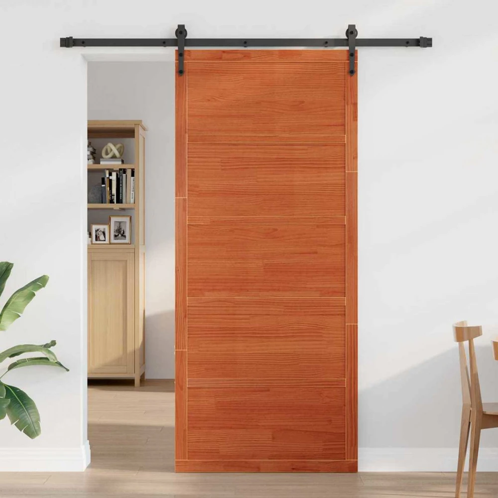 Tvarto durys 100 x 2,5 x 208 cm Pušies medienos masyvas