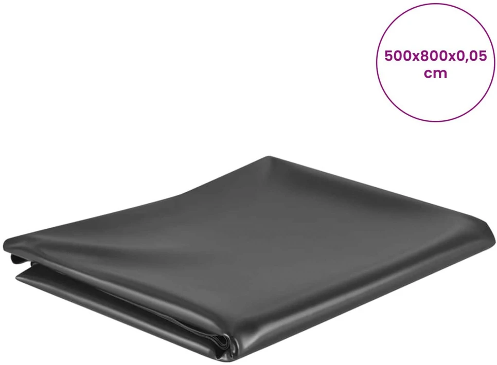 Tvenkinio Pamušalas 5 x 8 m PVC 0,5 mm Juoda