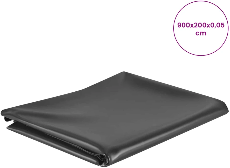 Tvenkinio Pamušalas 9 x 2 m PVC 0,5 mm Juoda