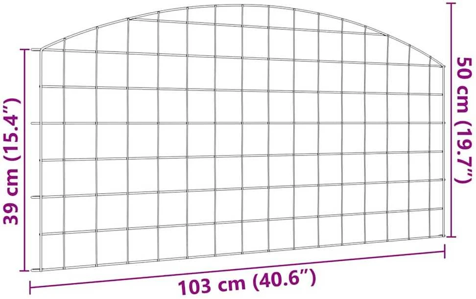 Tvenkinio tvoros rinkinys 5 vnt. 100 x 50 cm Plienas Žalia