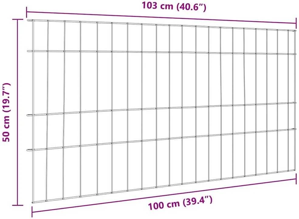 Tvenkinio tvoros rinkinys 5 vnt. 100 x 50 cm Plienas Žalia
