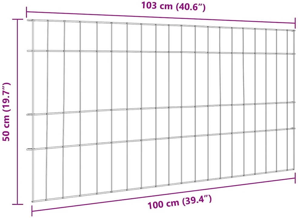 Tvenkinio tvoros rinkinys 5 vnt. 100 x 50 cm Plienas Žalia
