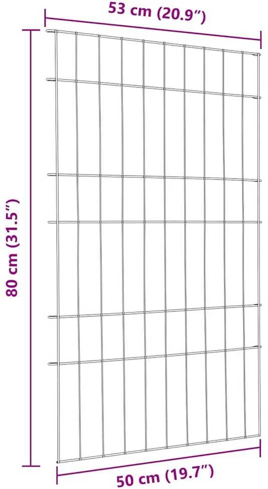 Tvenkinio tvoros rinkinys 8 vnt. 50 x 80 cm Plienas Žalia