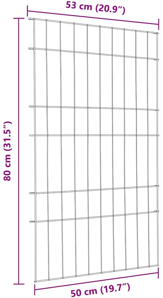 Tvenkinio tvoros rinkinys 8 vnt. 50 x 80 cm Plienas Žalia
