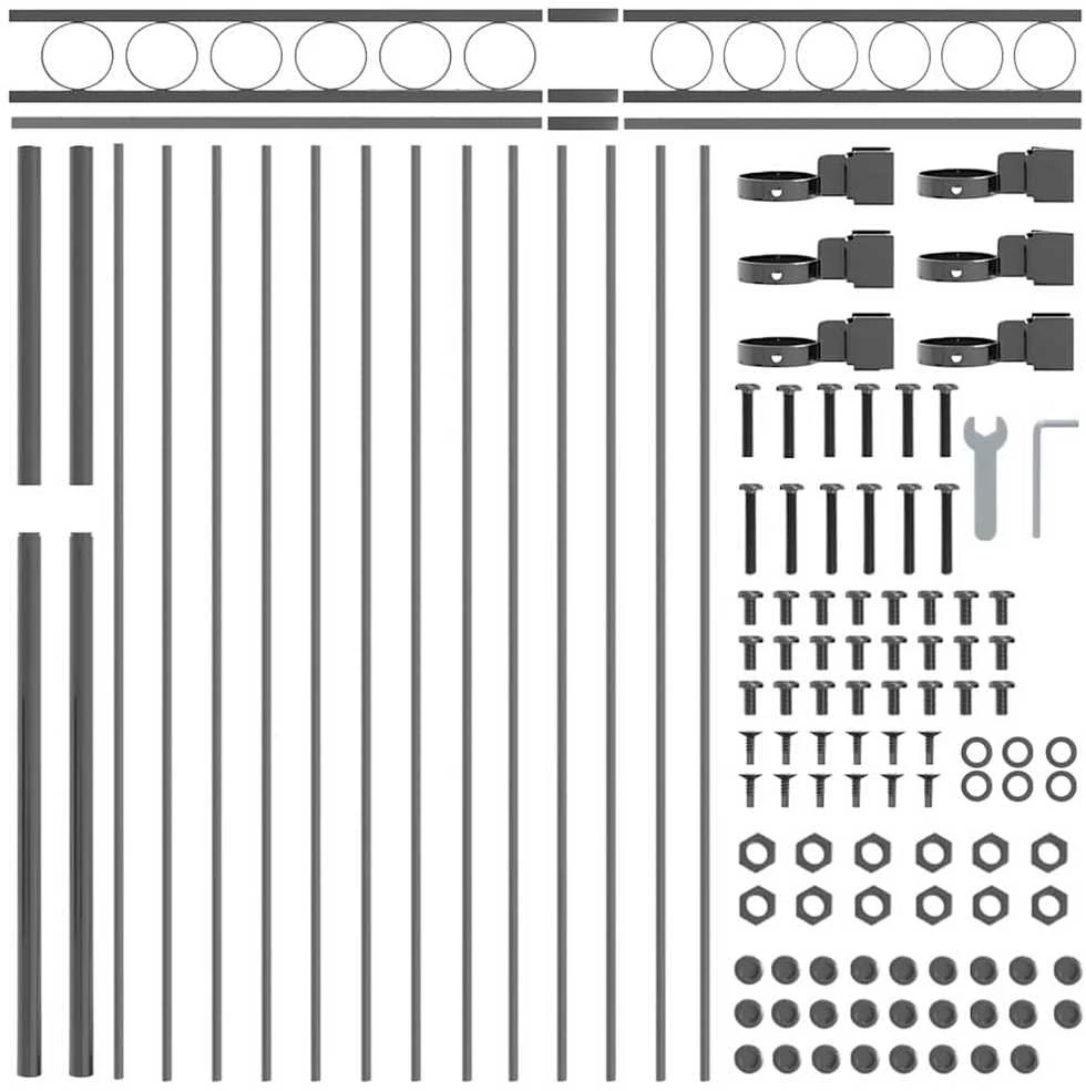 Tvorelių elementas ASSEN 170 x 170 cm Plienas Pilka