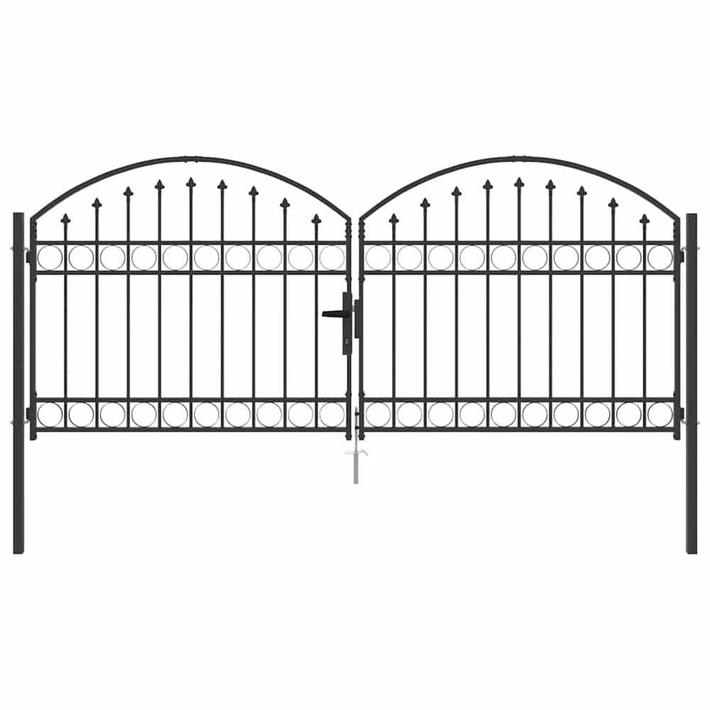 Tvora vartai ASSEN 301 x 175,5 cm Plienas Pilka Užrakintas