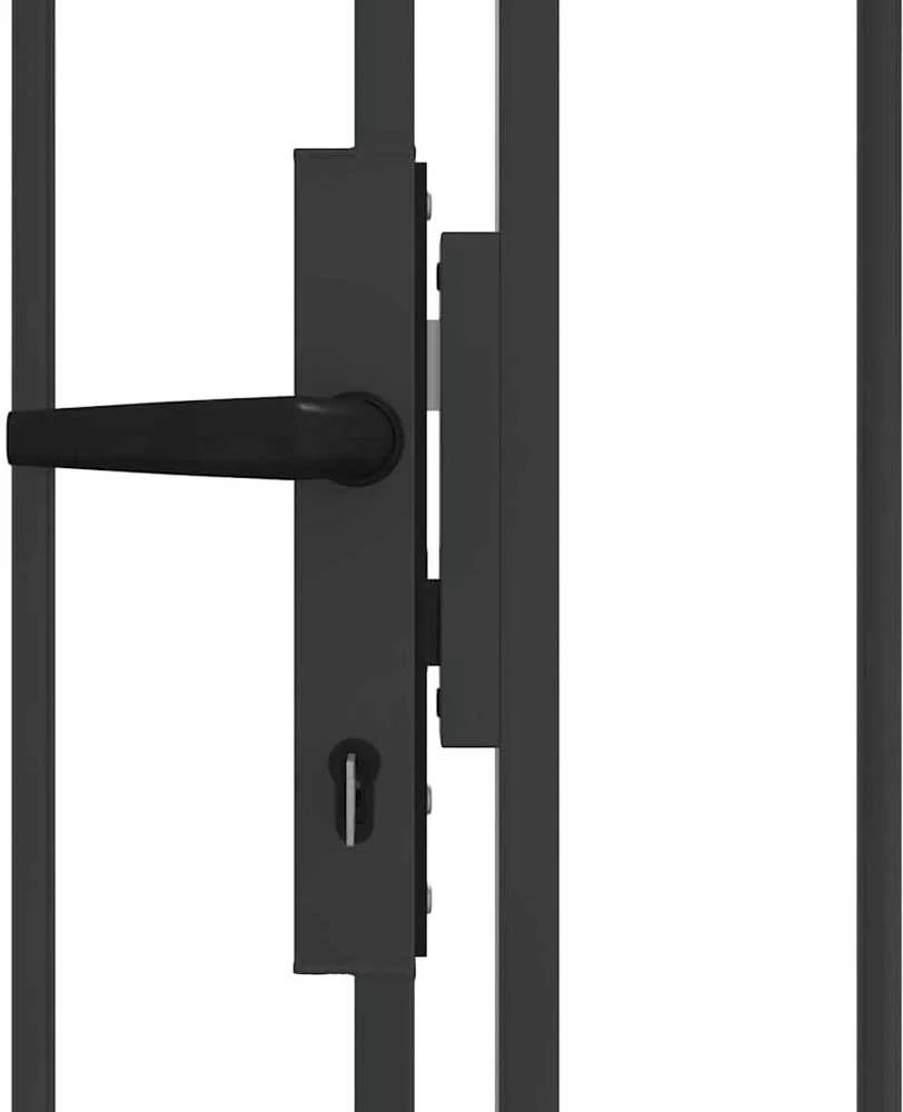 Tvora vartai ASSEN 301 x 200 cm Plienas Pilka Užrakintas