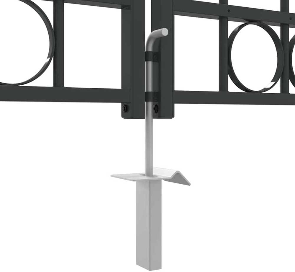 Tvora vartai ASSEN 401 x 200 cm Plienas Pilka Užrakintas