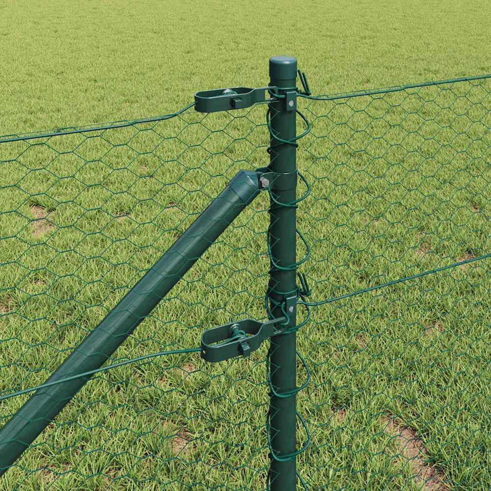 Hexagonal Fence with Post 100 x 0,6 m PVC dengtas plienas Žalia