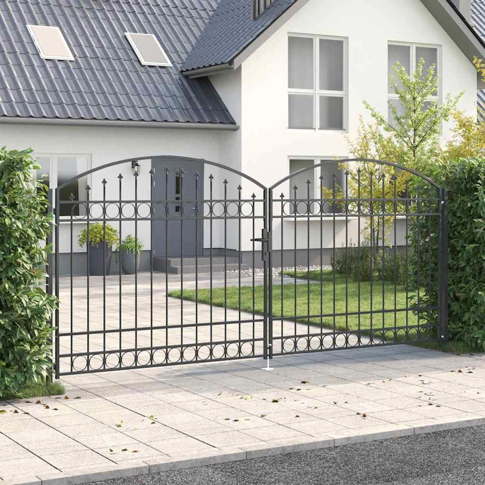 Tvora vartai ASSEN 401 x 224,5 cm Plienas Pilka Užrakintas