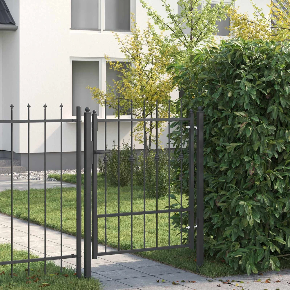 Tvora vartai ASTEN 100 x 125 cm Metalas Juoda Užrakintas