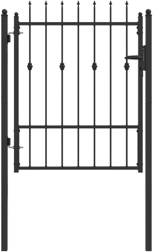 Tvora vartai ASTEN 100 x 125 cm Metalas Juoda Užrakintas