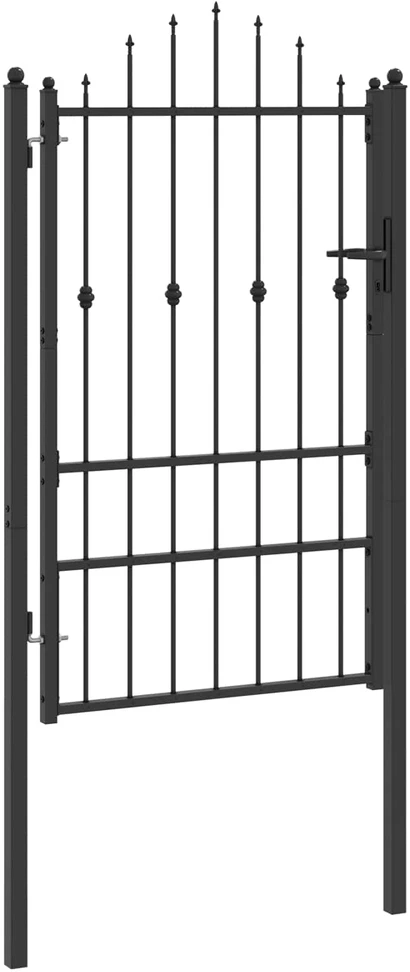 Tvora vartai ASTEN 100 x 150 cm Metalas Juoda Užrakintas