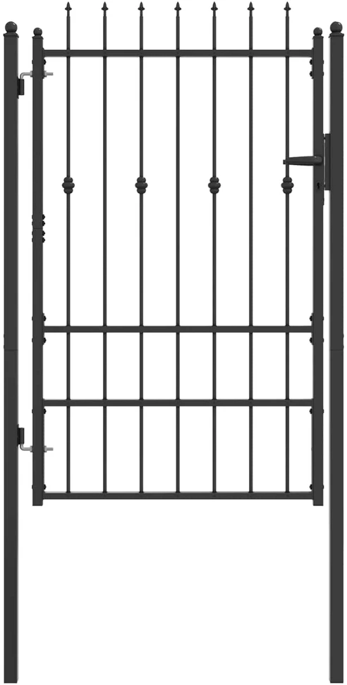 Tvora vartai ASTEN 100 x 150 cm Metalas Juoda Užrakintas